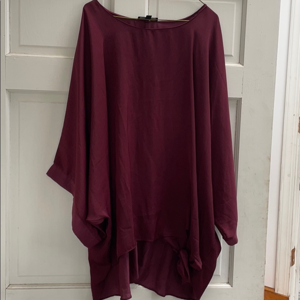 Maroon Poncho type blouse